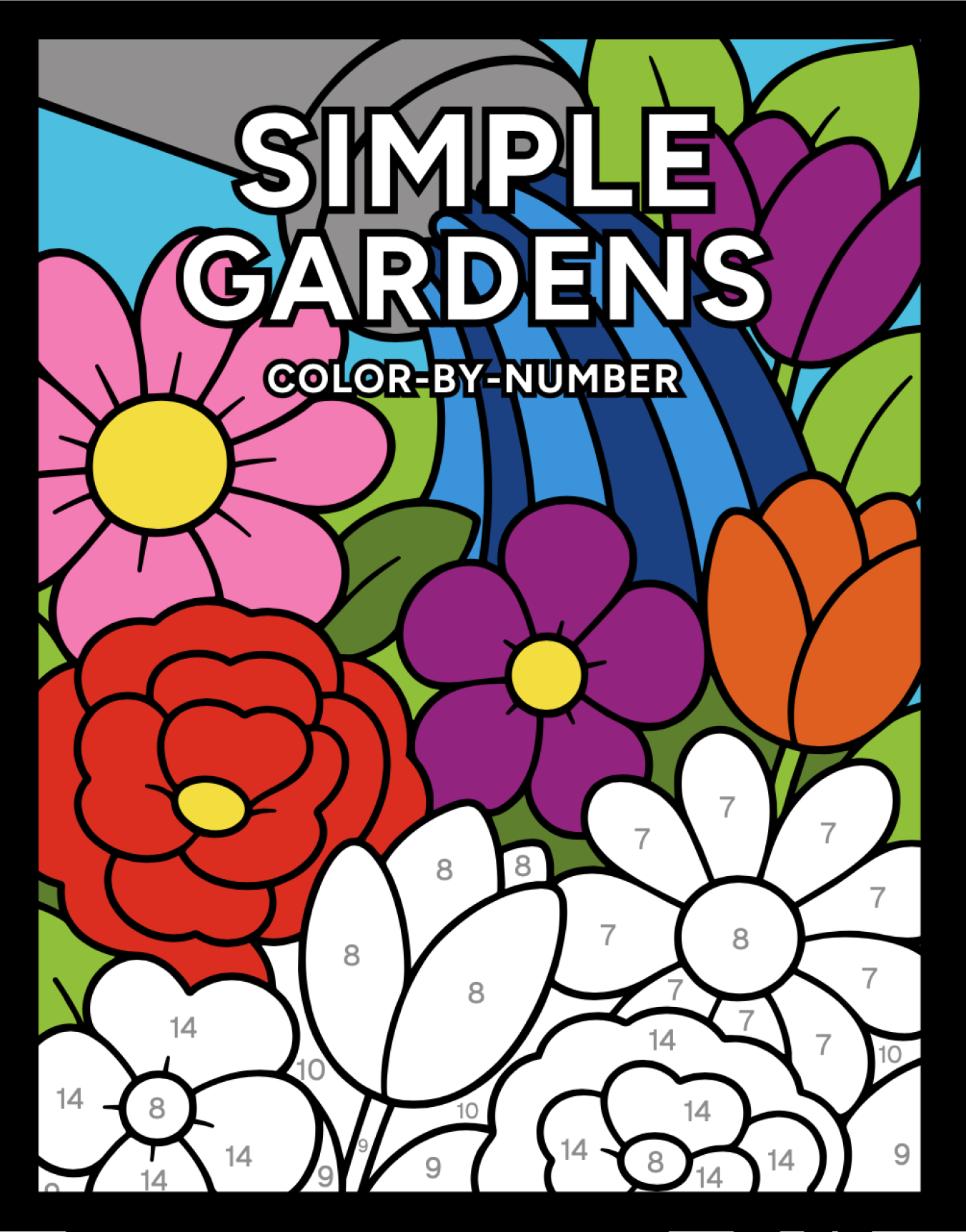 Simple Color-by-Number: Gardens