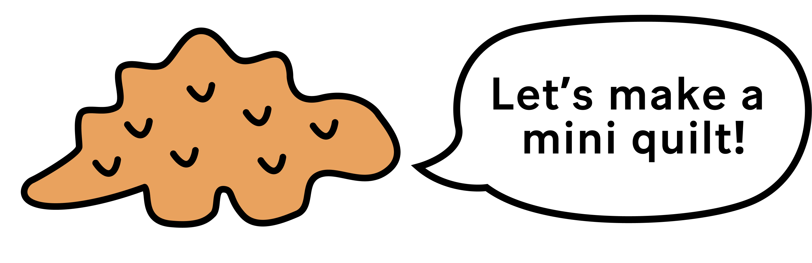 Dinosaur chicken nugget mini quilt