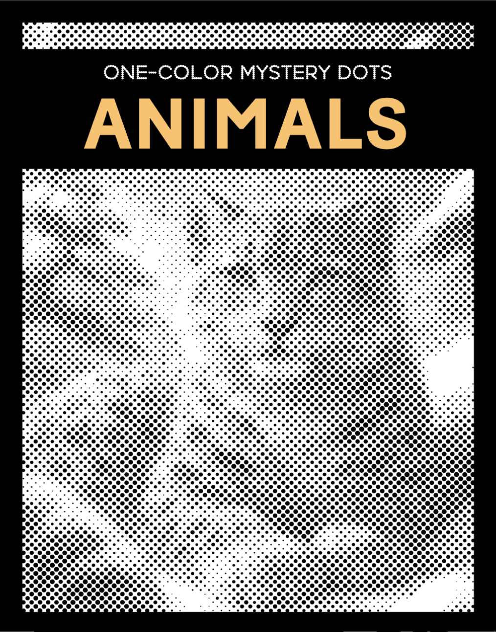 One Color Mystery Dots: Animals