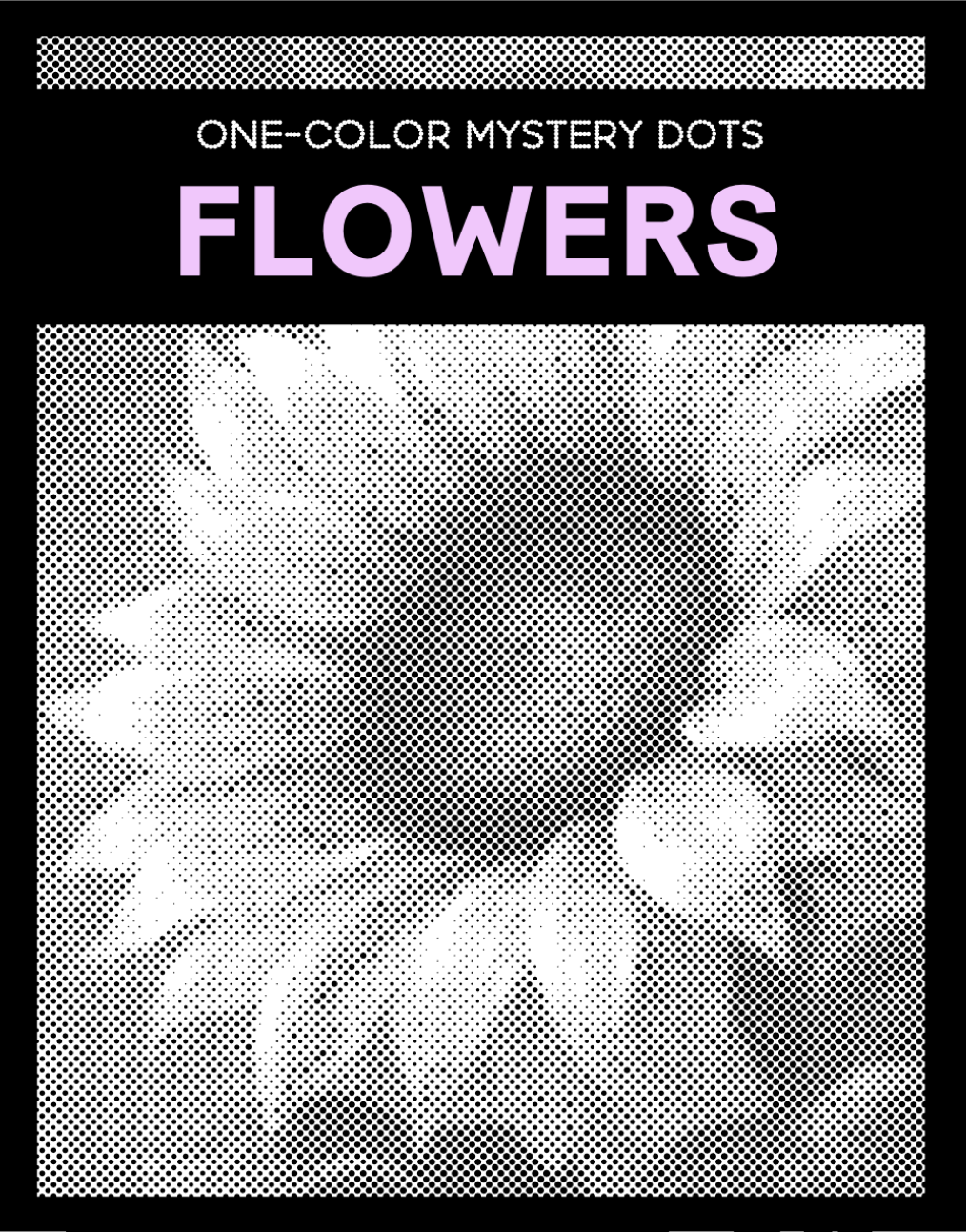 One Color Mystery Dots: Flowers