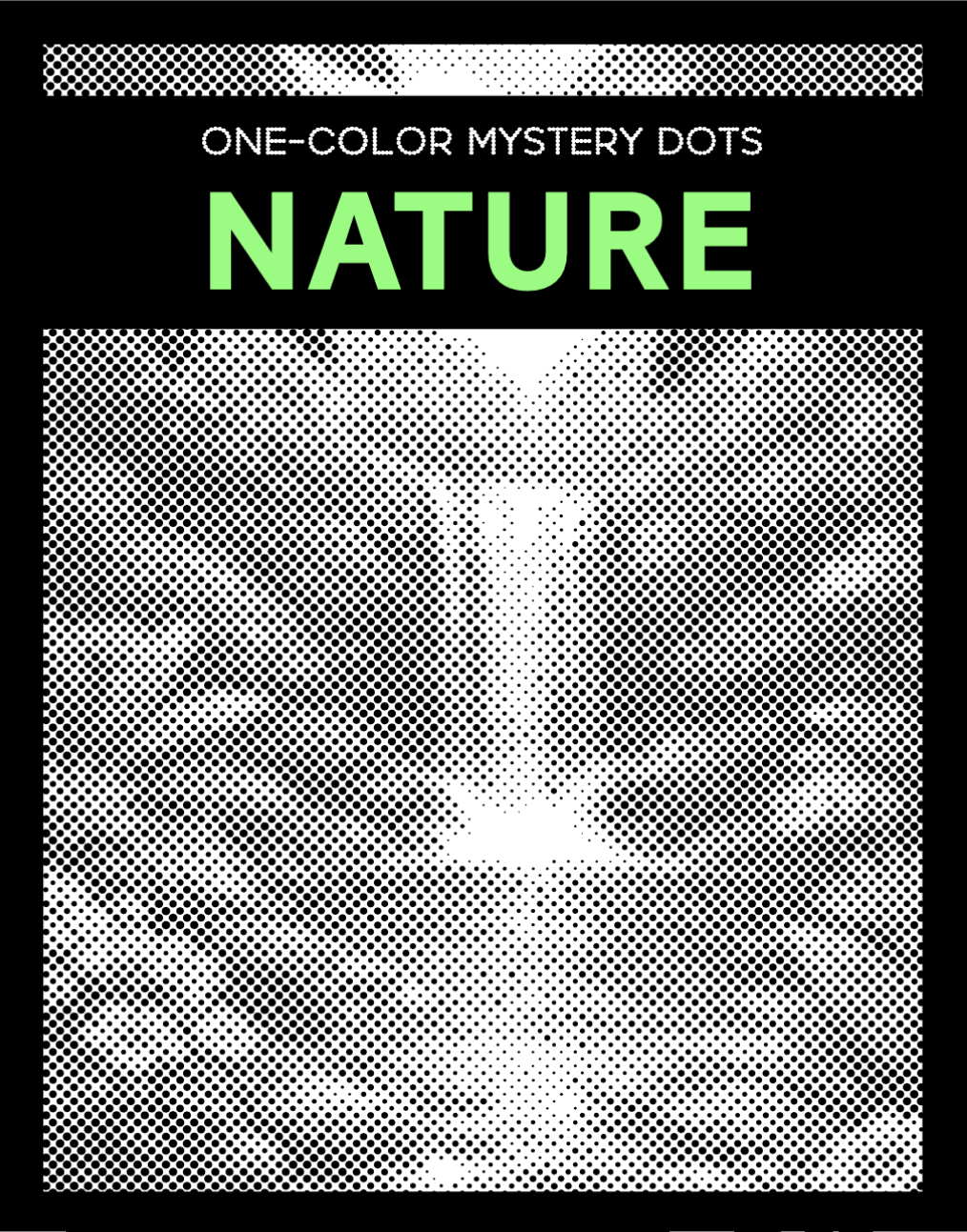 One Color Mystery Dots: Nature
