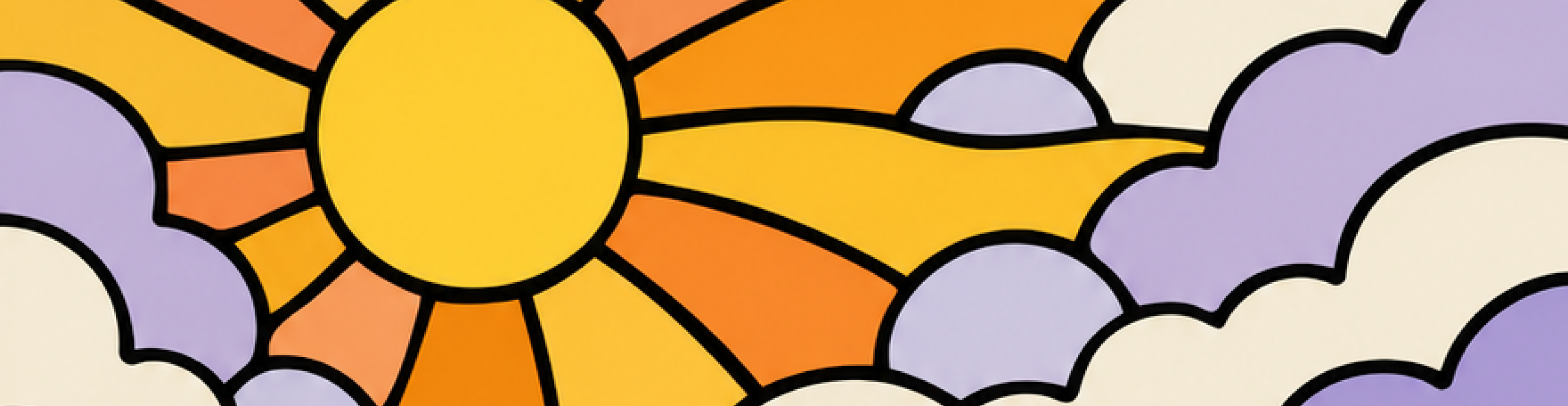 Glass color-by-number stained-glass banner