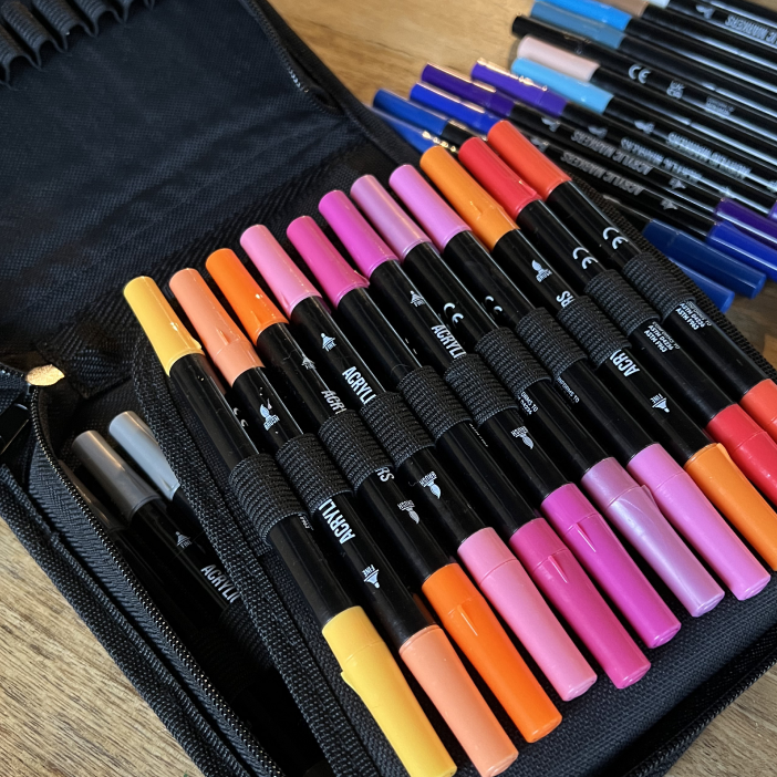 Jenga supplies laid out