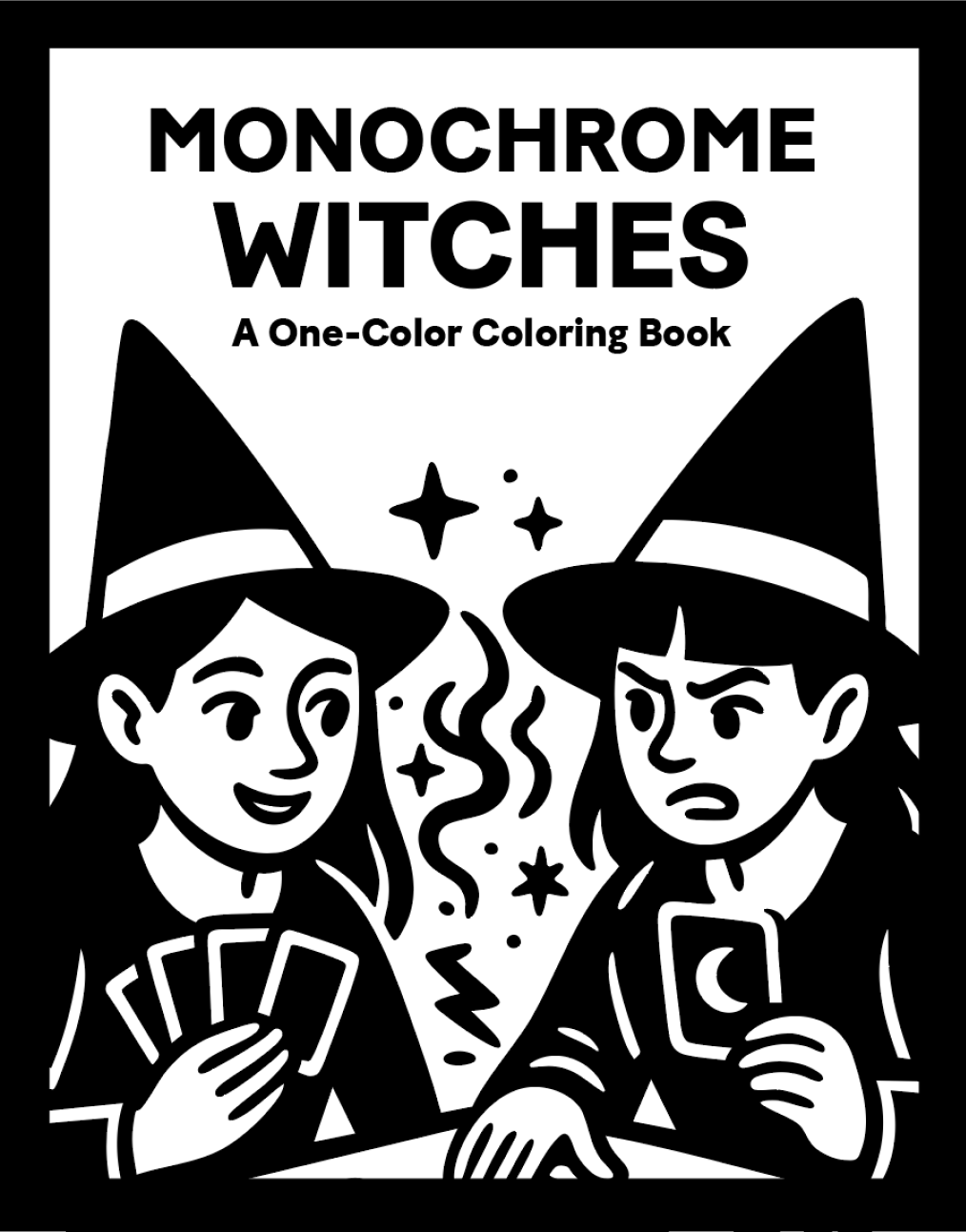 Monochrome Coloring: Witches