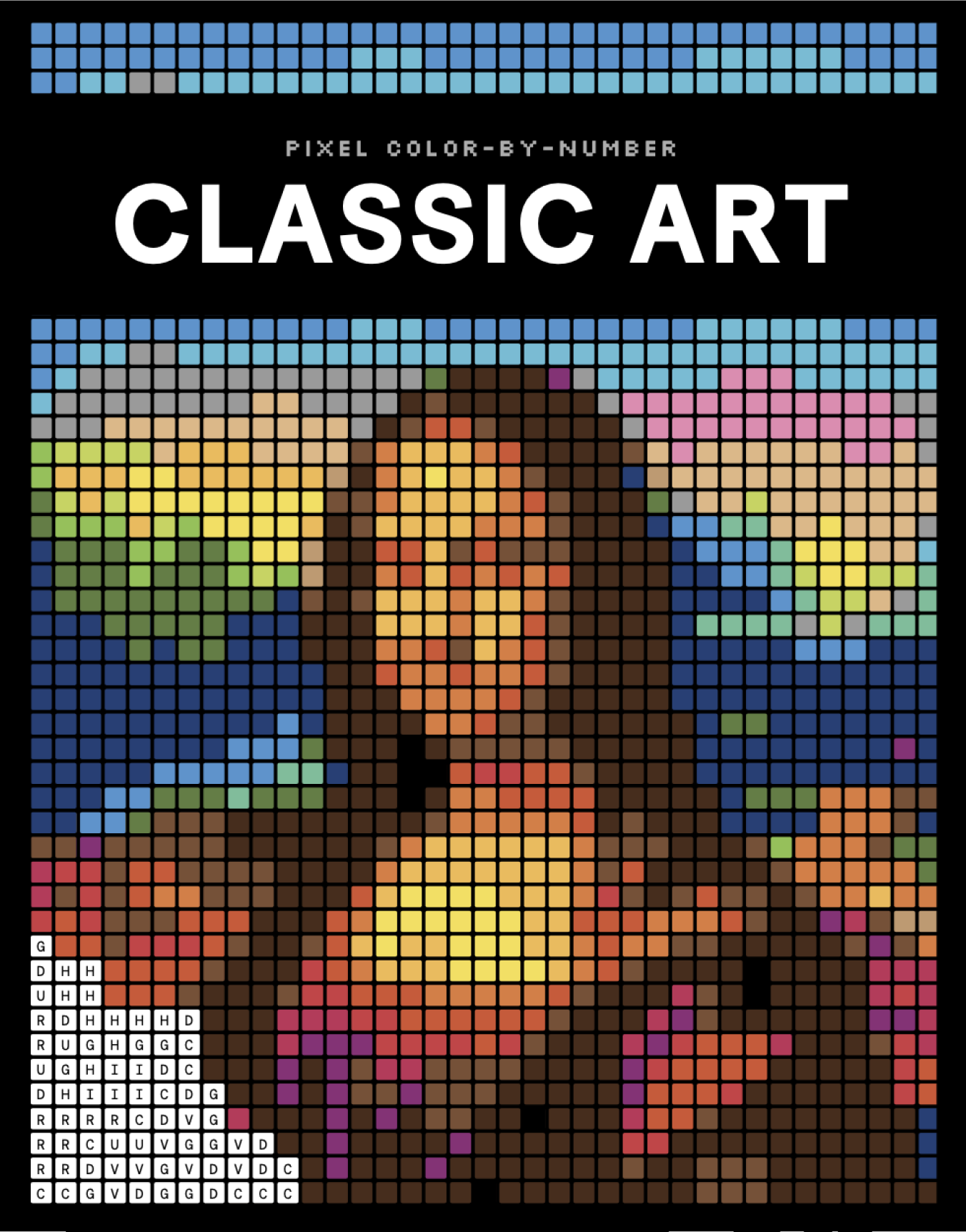 Pixel Color-By-Number: Classic Art